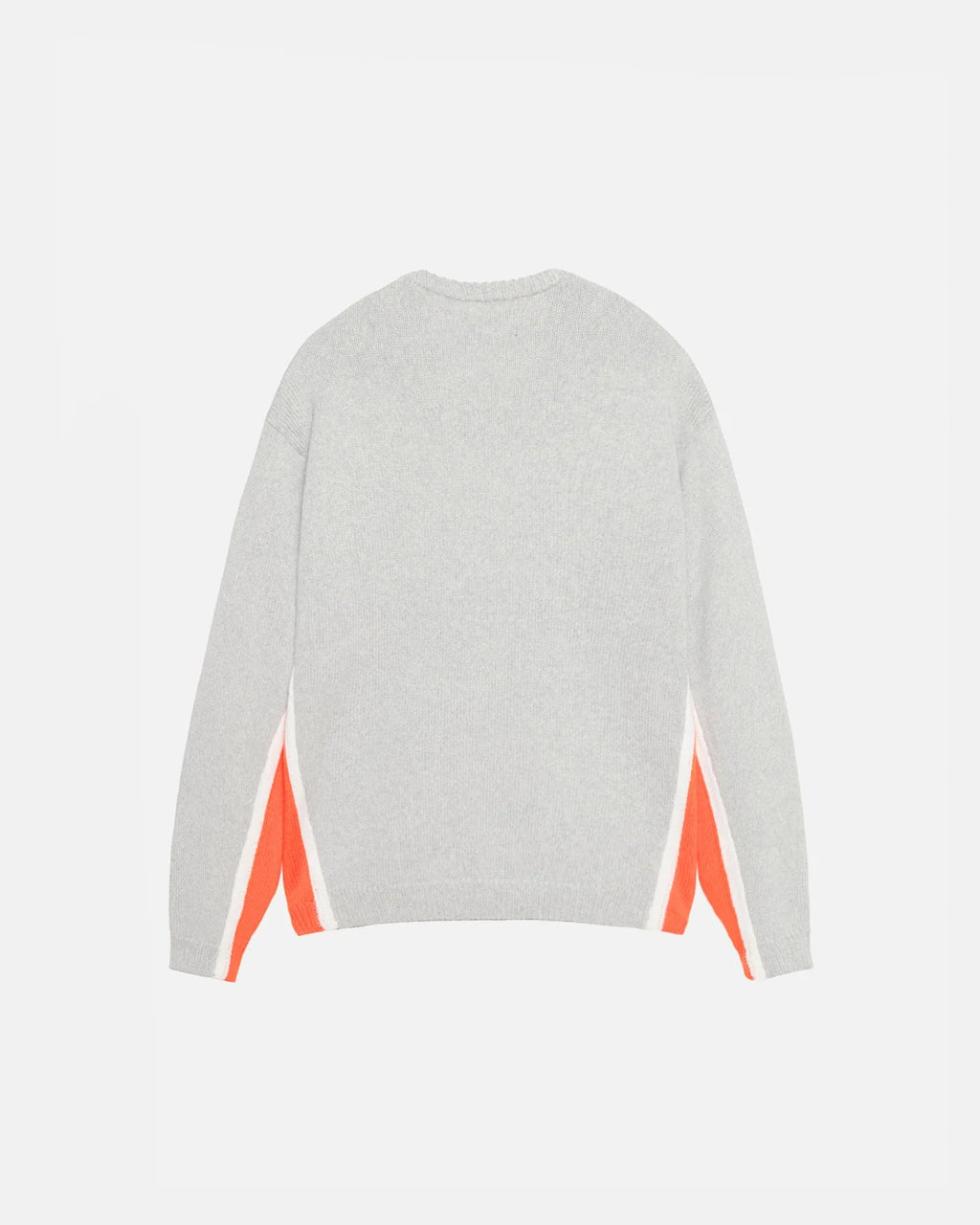 STUSSY CONTRAST STRIPE CREW HEATHER