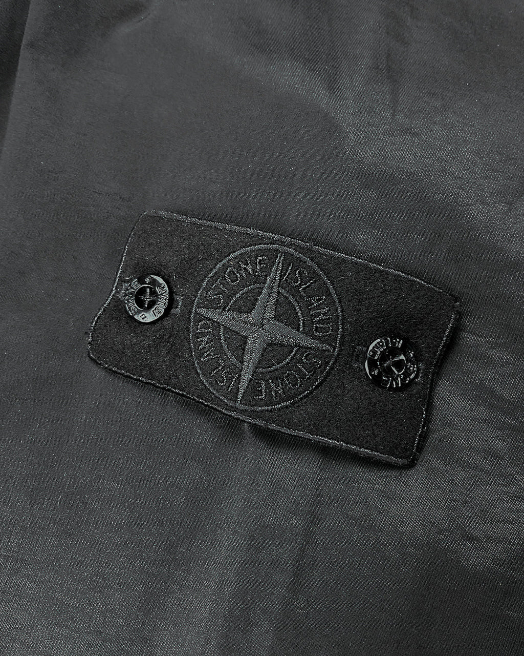 STONE ISLAND LYOCELL SATIN GHOST PIECE JACKET BLACK