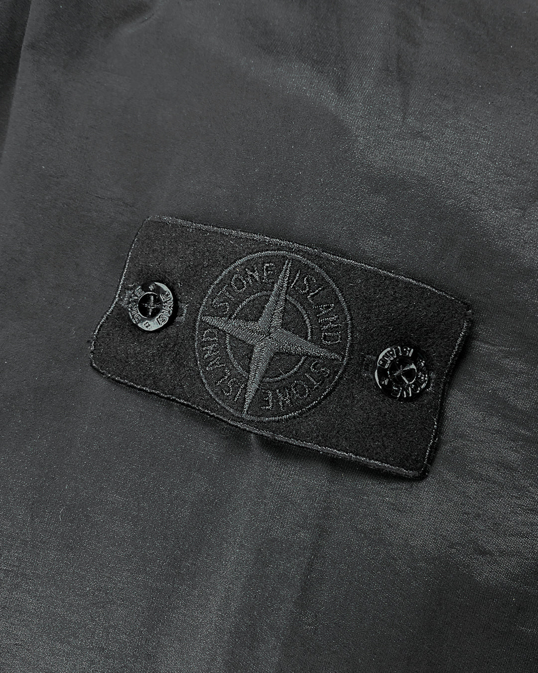 STONE ISLAND LYOCELL SATIN GHOST PIECE JACKET BLACK