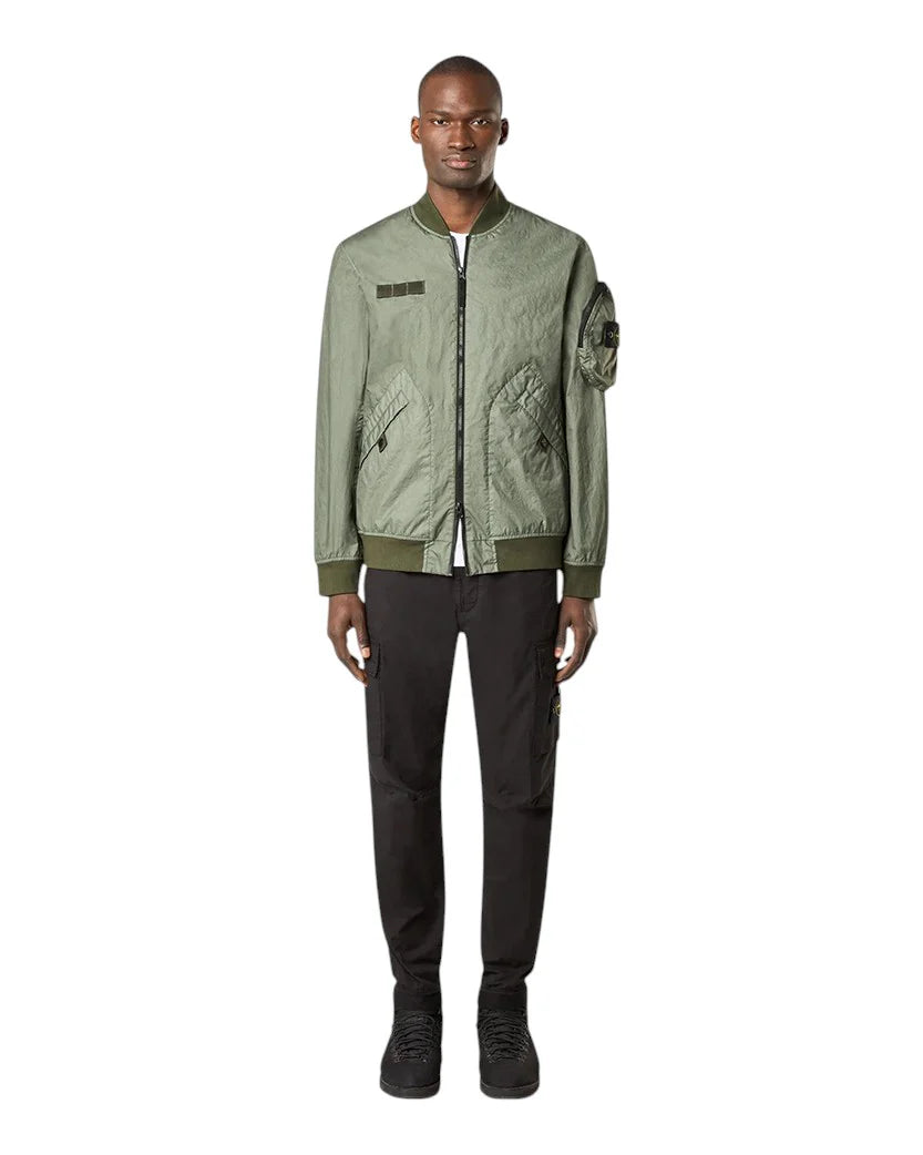 STONE ISLAND 25FW MEMBRANA 3L TC BOMBER JACKET SAGE GREEN