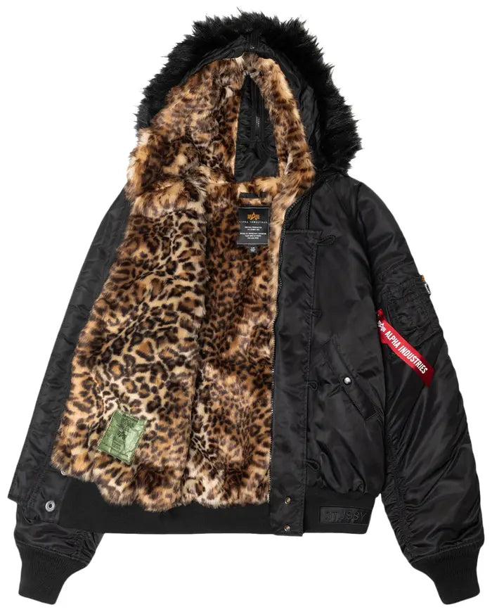 STUSSY X ALPHA KRYPTEK N-2B SHORT WAIST PARKA “BLACK”