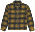 STUSSY WOOL PLAID ZIP SHIRT YELLOW