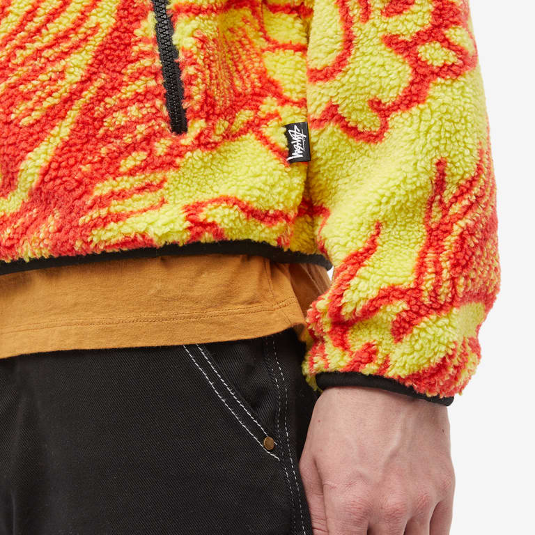 STUSSY DRAGON SHERPA JACKET YELLOW