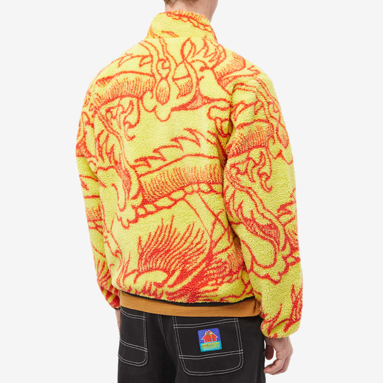 STUSSY DRAGON SHERPA JACKET YELLOW