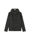 STONE ISLAND CANVAS WEAVE COTTON JACKET BLACK