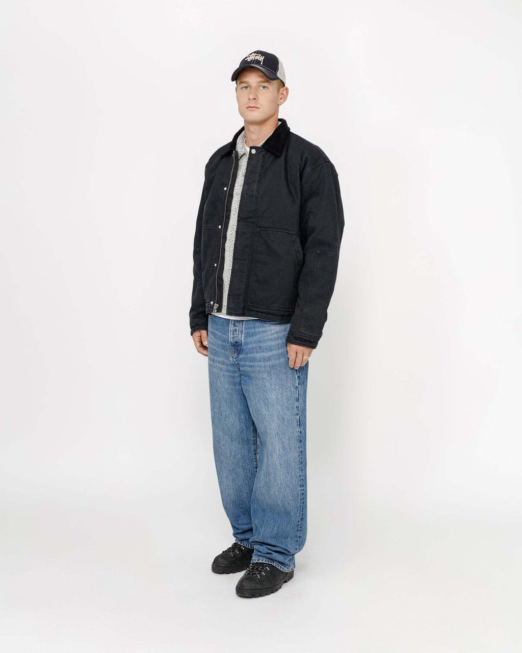 STUSSY WORKGEAR JACKET BLACK