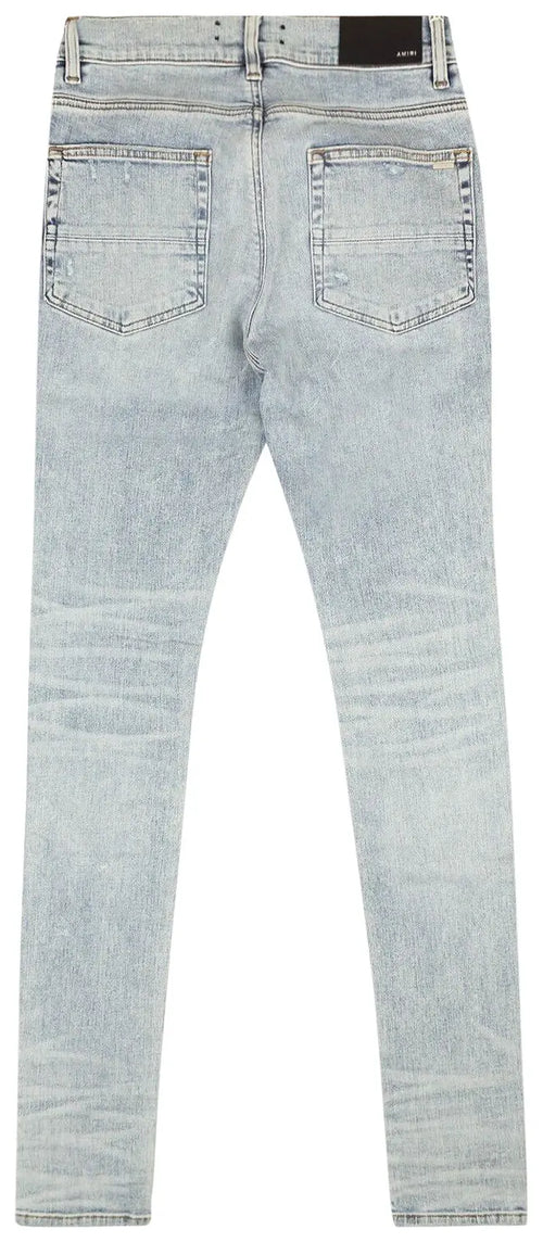 AMIRI PAJAMA ART PATCH SKINNY JEANS “BLUE”