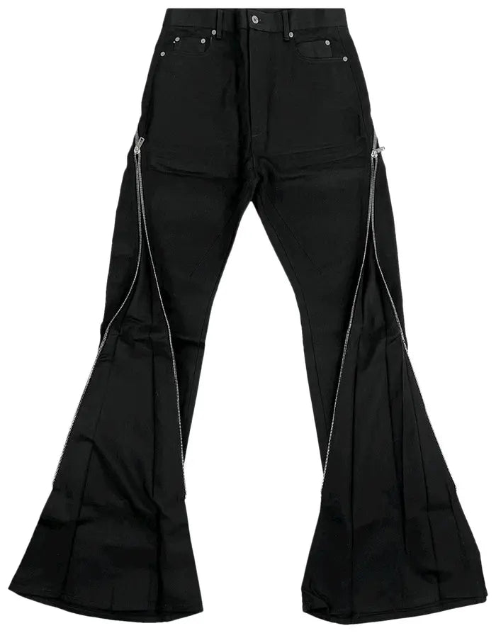 RICK OWENS BOLAN BANANA HIGH WAIST SLIM TROUSERS 'BLACK'
