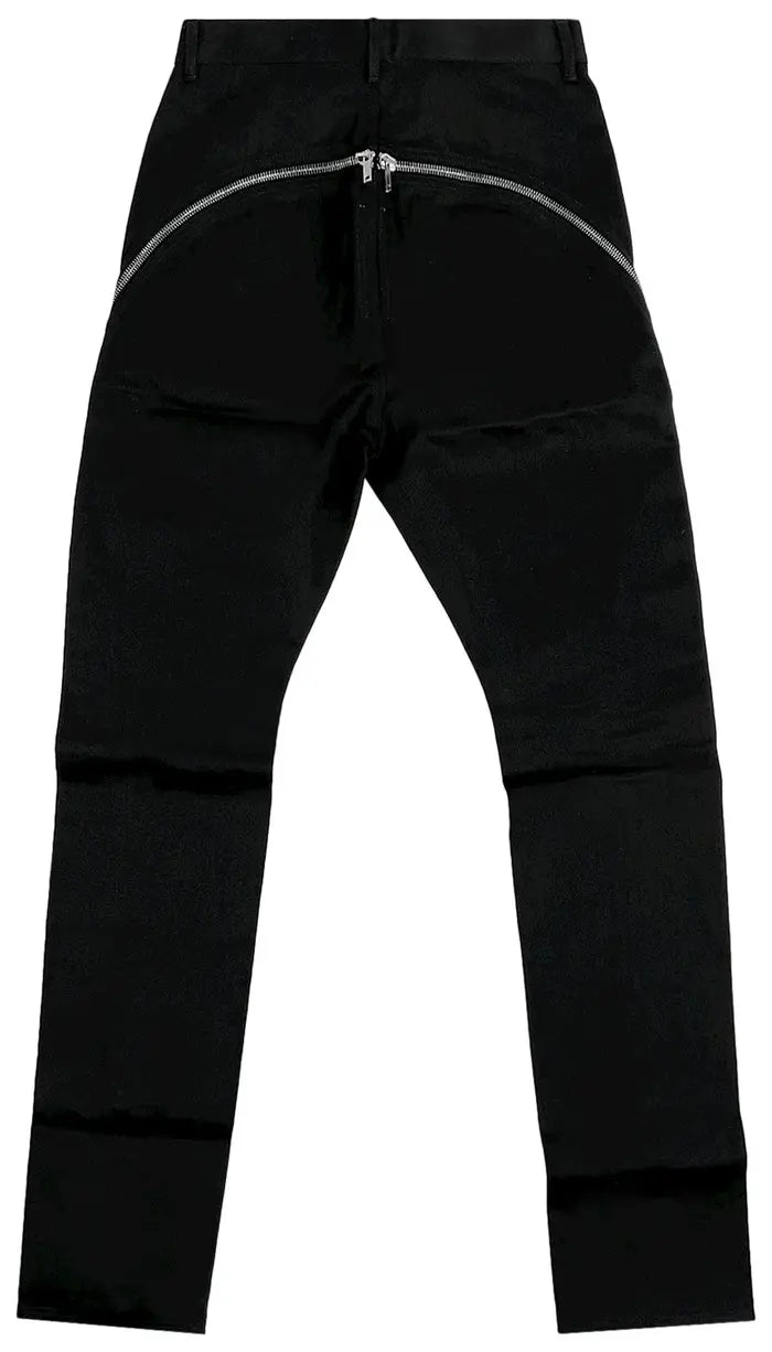 RICK OWENS BOLAN BANANA HIGH WAIST SLIM TROUSERS 'BLACK'