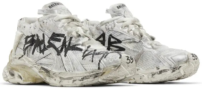 BALENCIAGA RUNNER SNEAKER 'GRAFFITI - WHITE BLACK'