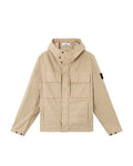 STONE ISLAND CANVAS WEAVE COTTON JACKET DESERT