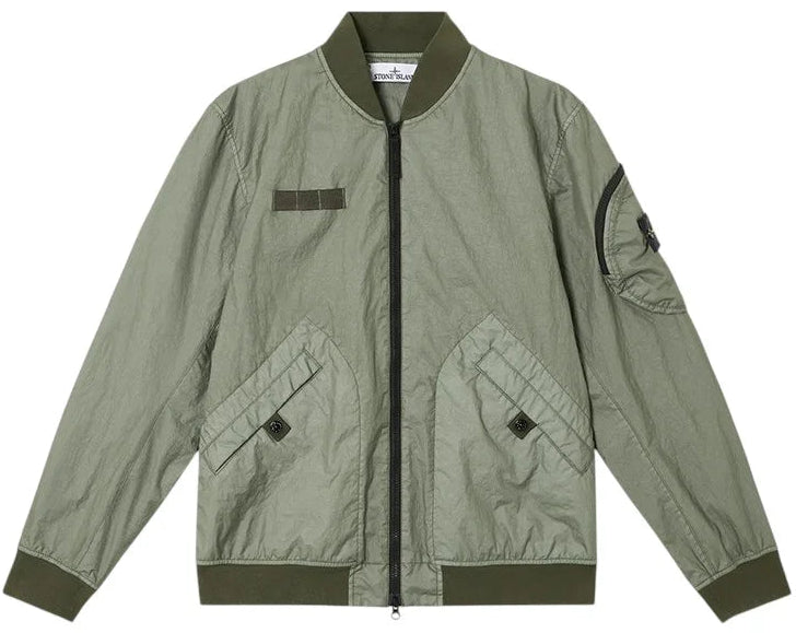 STONE ISLAND 25FW MEMBRANA 3L TC BOMBER JACKET SAGE GREEN