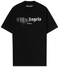 PALM ANGELS PARIS SPRAYED LOGO T-SHIRT 'BLACK/BLACK'
