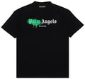 PALM ANGELS MILANO SPRAYED T-SHIRT 'BLACK/GREEN'