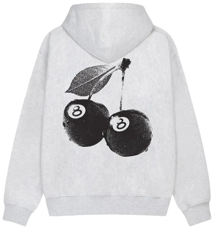 STUSSY CHERRIES HOODIE ASH HEATHER