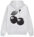STUSSY CHERRIES HOODIE ASH HEATHER