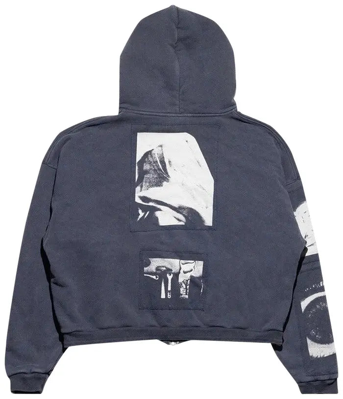 ENFANTS RICHES DÉPRIMÉS MADONNE ASSEMBLAGE ZIP UP HOODIE 'FADED BLACK'