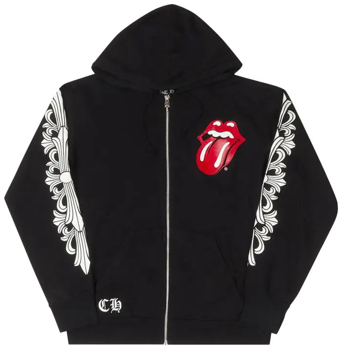 CHROME HEARTS x THE ROLLING STONES ZIP UP “BLACK”