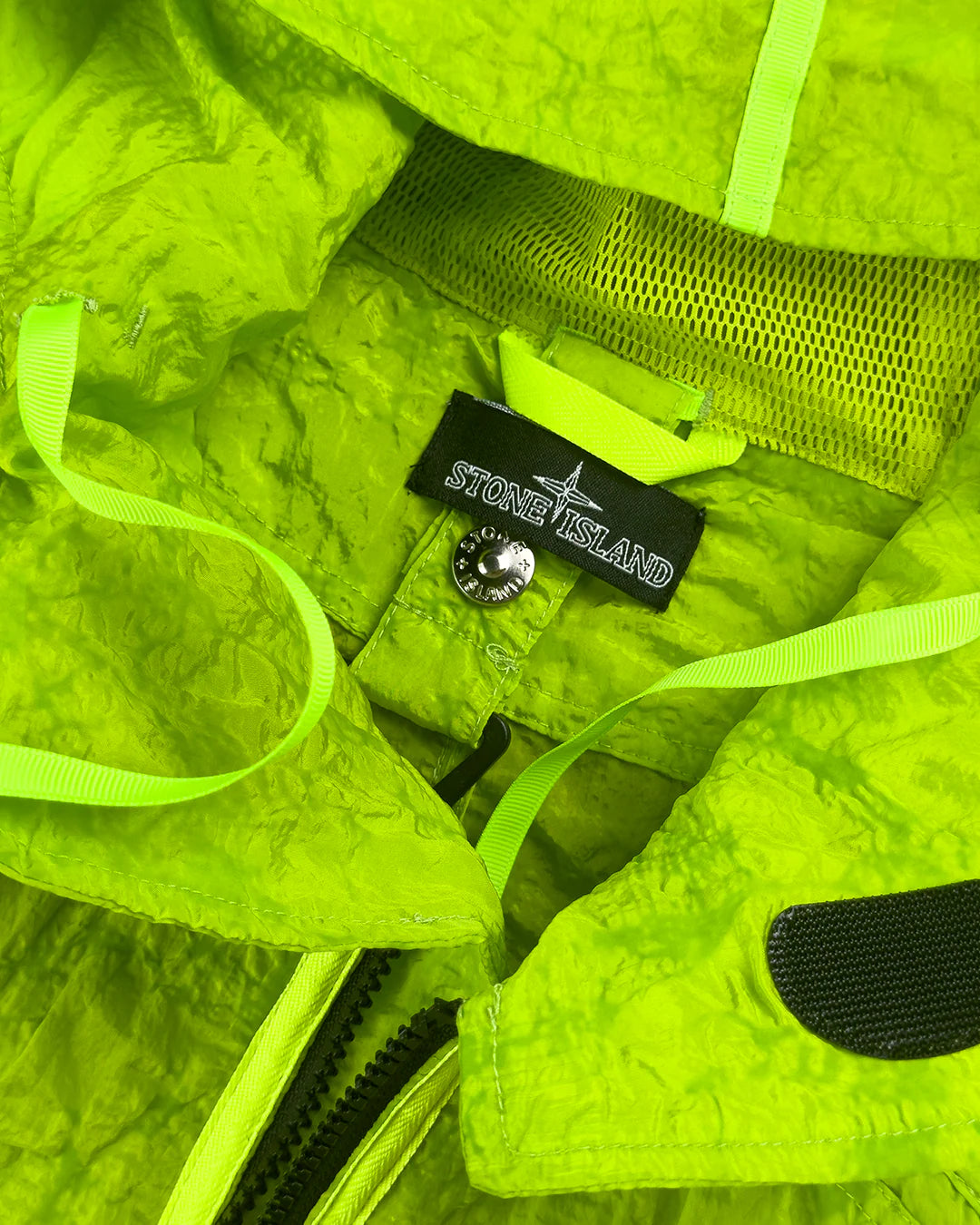 STONE ISLAND SHORT PARKA NYLON METAL WAFFLE PRINT GREEN
