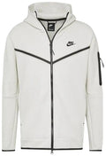 NIKE TECH FLEECE FULL ZIP HOODIE 'WHITE/BLACK'