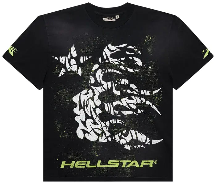 HELLSTAR THORN GLITTER T-SHIRT 'GREEN'