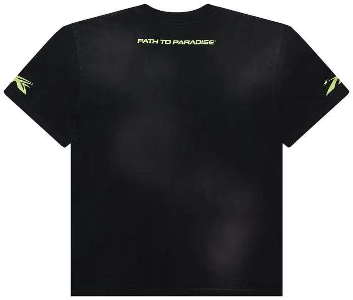 HELLSTAR THORN GLITTER T-SHIRT 'GREEN'