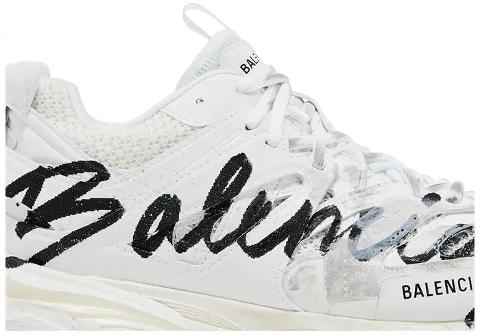 BALENCIAGA TRACK SIGNATURE SNEAKER IN WHITE