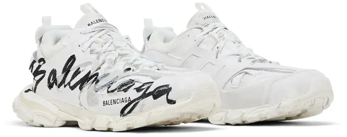 BALENCIAGA TRACK SIGNATURE SNEAKER IN WHITE