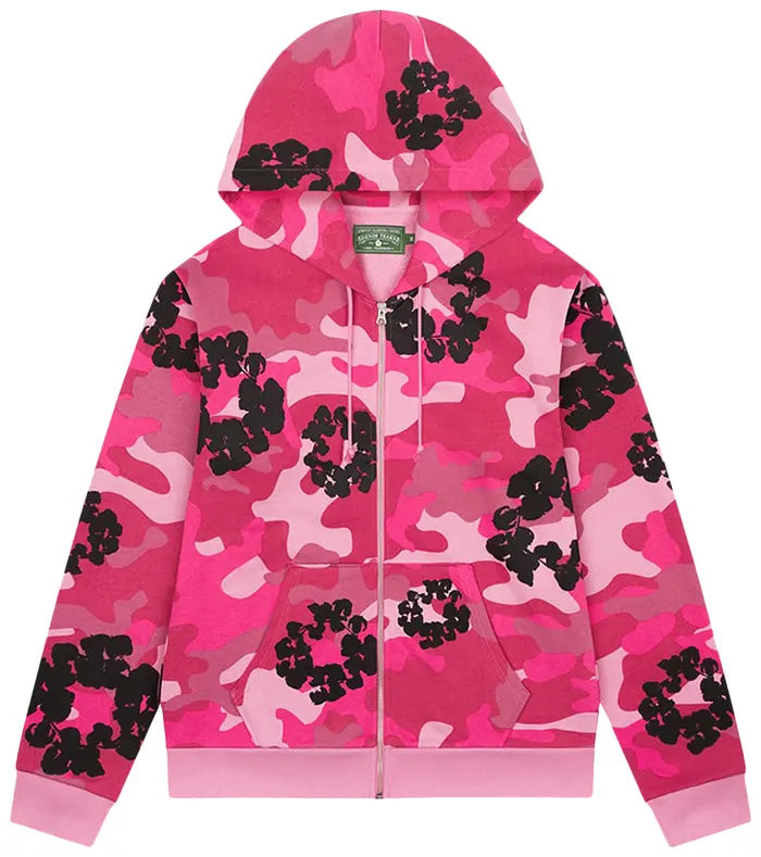 DENIM TEARS THE WREATH ZIP HOODIE