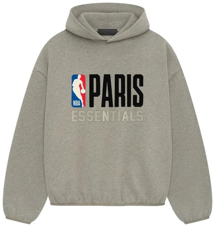 FEAR OF GOD ESSENTIALS X NBA PARIS HOODIE “WARM HEATHER”