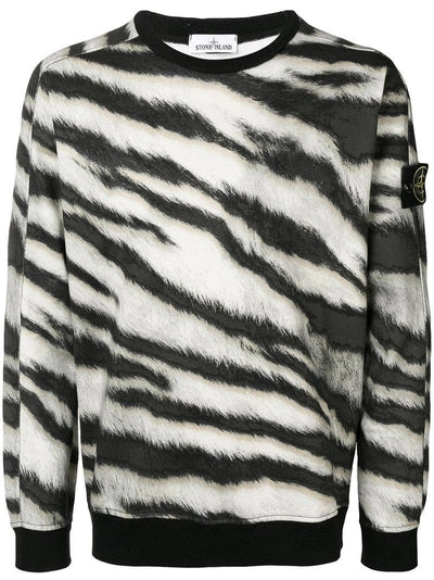 STONE ISLAND ZEBRA PRINT SWEATSHIRT