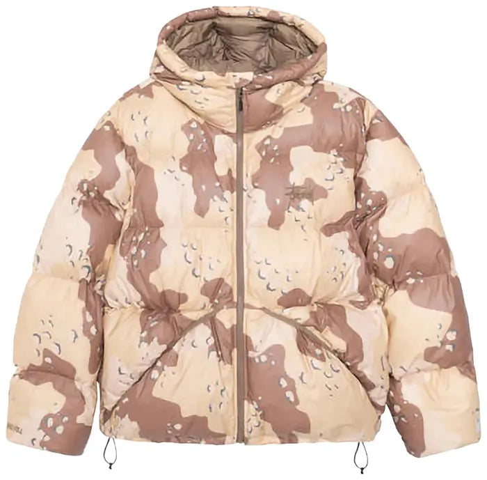 STUSSY DOWN PARKA CAMO RIPSTOP KHAKI