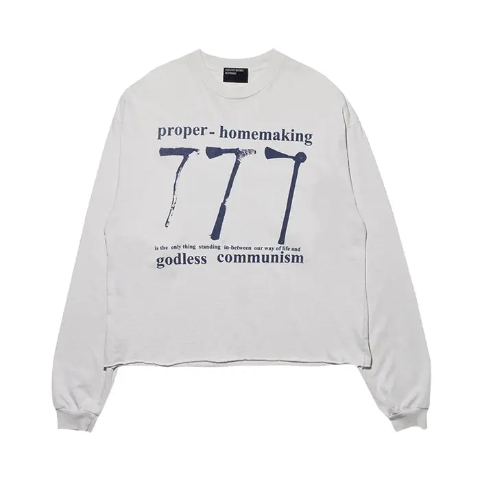 ENFANTS RICHES DÉPRIMÉS 777 LONG-SLEEVE T-SHIRT 'FADED WHITE'