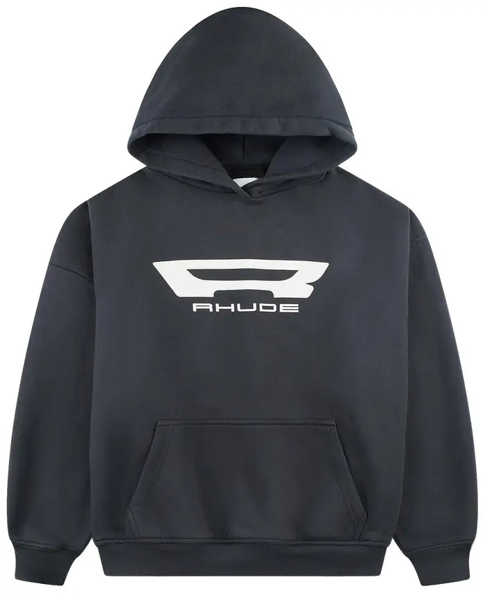RHUDE CAMPIONE HOODIE VINTAGE BLACK
