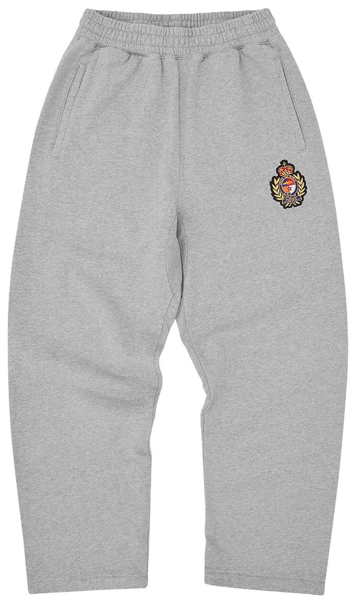CORTEIZ ROYALE CREST OPEN HEM SWEATPANT “HEATHER GREY”