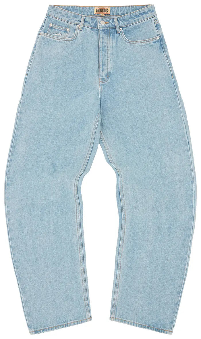 CORTEIZ DUAL STRIPE BAGGY JEANS “STONEWASH”