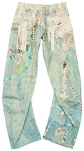 ACNE STUDIOS 2006 RELAXED FIT JEANS “WHITE/GREEN”