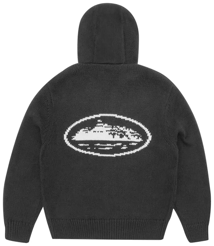 CORTEIZ ALCATRAZ HEAVY KNIT ZIP HOODIE “BLACK”