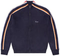 CORTEIZ MULTI STRIPE KNIT ZIP UP “NAVY”