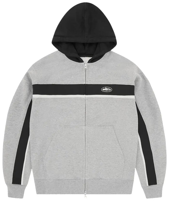 CORTEIZ RIBBED SPORTEIZ ZIP HOODIE “HEATHER GREY”