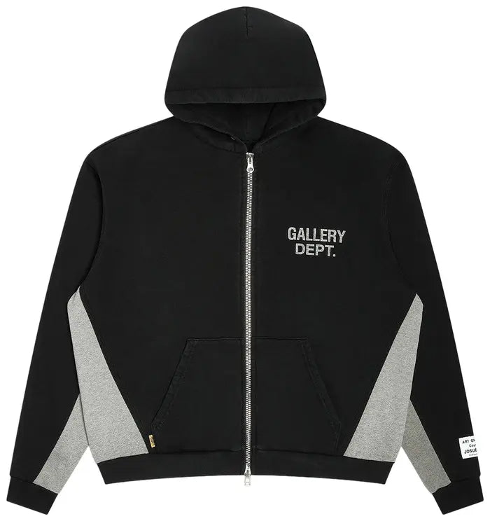 GALLERY DEPT. CONTRAST PANEL SWEATSHIRT 'WASHED BLACK/HEATHER GREY'
