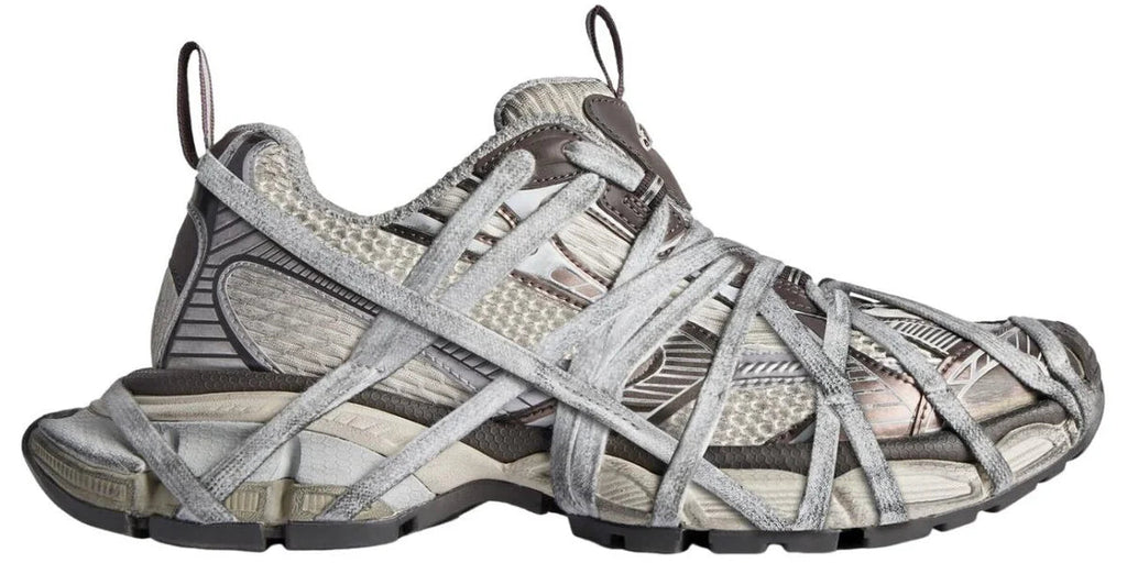 BALENCIAGA 3XL EXTREME LACE SNEAKERS 'BROWN GREY BEIGE MESH AND POLYURETHANE'