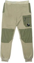 C.P. COMPANY DIAGONAL FLEECE MIXED UTILITY PANTS KHAKI
