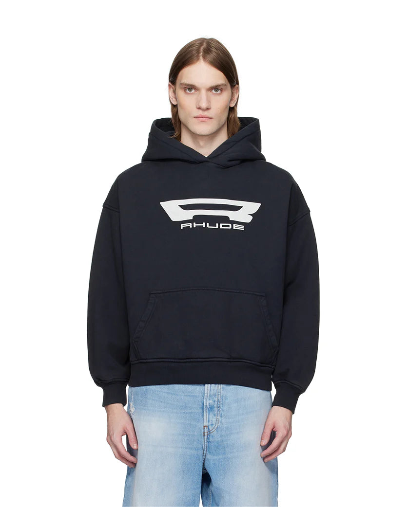 RHUDE CAMPIONE HOODIE VINTAGE BLACK
