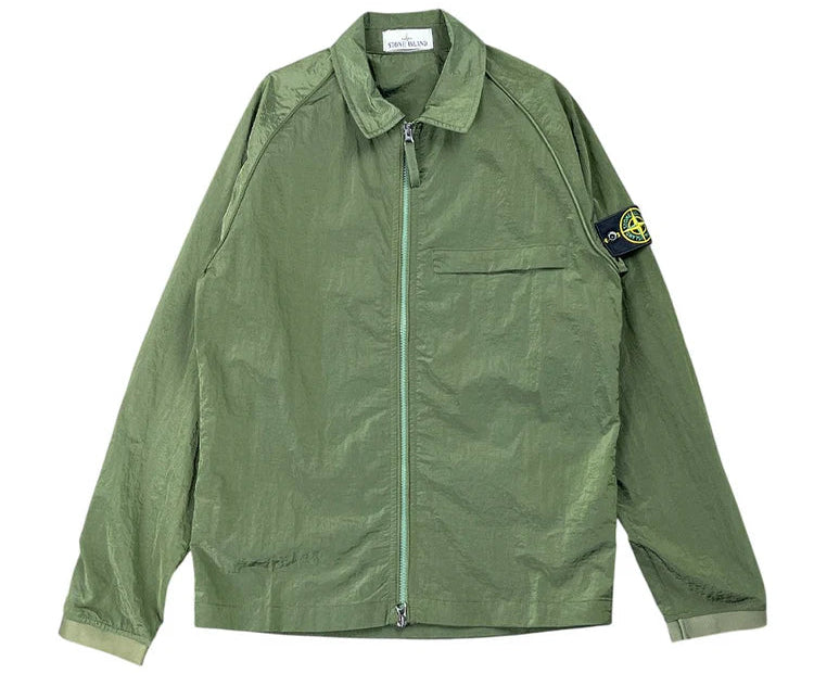 STONE ISLAND GARMENT-DYED NYLON METAL OVERSHIRT