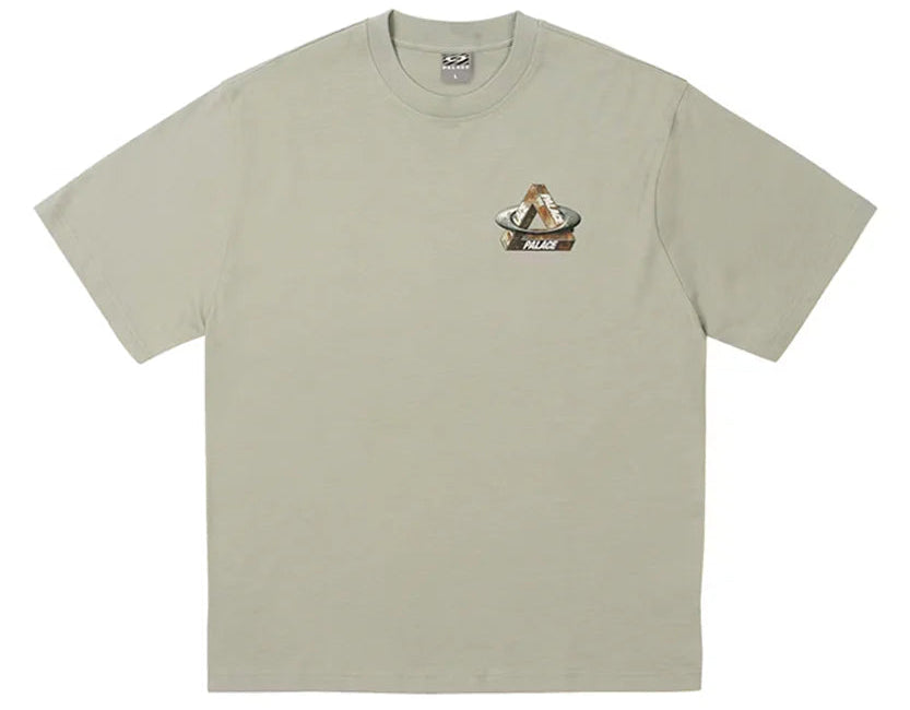 OAKLEY X PALACE TRI LOGO T-SHIRT SAGE GREEN