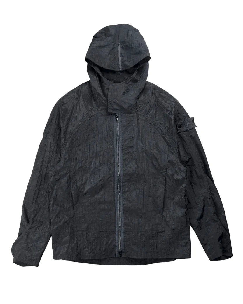 STONE ISLAND SHORT PARKA NYLON METAL WAFFLE PRINT BLACK
