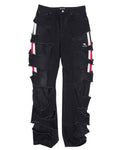 BALENCIAGA SLASHED LOOSE FIT PANT IN BLACK