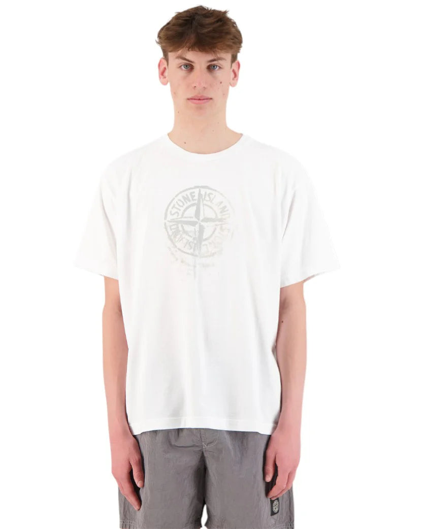 STONE ISLAND 'REFLECTIVE ONE' PRINT T-SHIRT WHITE