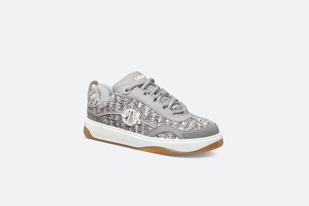 DIOR B9S SKATER SNEAKER IN SILVER TONE TWEED